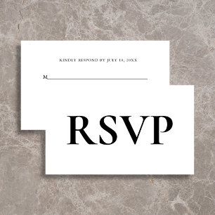 Carte D'accompagnement Réponse simple à un mariage