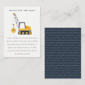 Carte D'accompagnement Réservations de véhicules de grue de construction (Devant / Derrière)