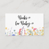 Carte D'accompagnement Réserver Demande Fleur sauvage Baby shower Floral (Dos)