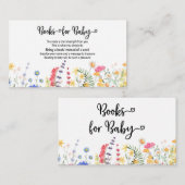 Carte D'accompagnement Réserver Demande Fleur sauvage Baby shower Floral (Devant / Derrière)