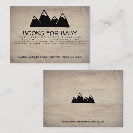 Carte D'accompagnement Réserver Demander Aventure Await Mountain (Devant / Derrière)