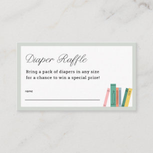 Carte D'accompagnement Réserver Thème Baby shower Déchets Raffle Billets