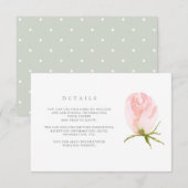 Carte D'accompagnement Ressort | Détails sur le Mariage Floral Aquarelle (Devant / Derrière)