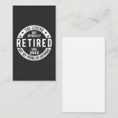 Carte D'accompagnement retraité 2023 (Devant / Derrière)