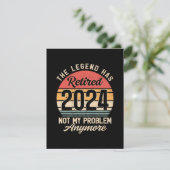 Carte D'accompagnement Retraité 2024 Pas mon problème plus (Debout devant)