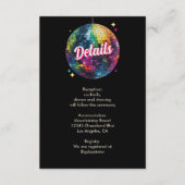 Carte D'accompagnement Retro 70's Party Disco Ball Sparkle Glam Wedding  (Devant)