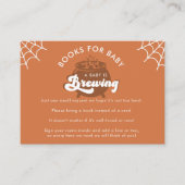 Carte D'accompagnement Retro Automne Bébé Brassage Livre Insertion (Devant)