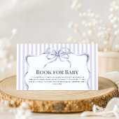 Carte D'accompagnement Retro Blue Bow Cafe Bebe Boy Coffee Baby Shower