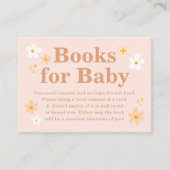 Carte D'accompagnement Retro Boho Daisy Livres Pour Bébé (Devant)