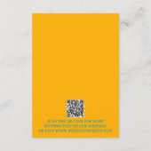 Carte D'accompagnement Retro Boho Floral Bold & Bright Spring Wedding (Dos)