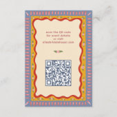 Carte D'accompagnement Retro Boho Fun Mariage sur mesure fait main Shower (Devant)