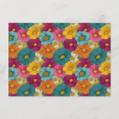 Carte D'accompagnement Retro Botanica and Teal Wedding (Dos)