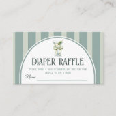 Carte D'accompagnement Retro Bow Tini One Martini Baby Shower Diaper (Devant)