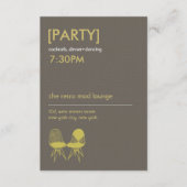 Carte D'accompagnement Rétro Chaise Mod Pair Eames Réception de mariage (Devant)