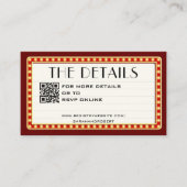 Carte D'accompagnement Retro Cinema Theater Marquee Signal Détails du Mar (Devant)