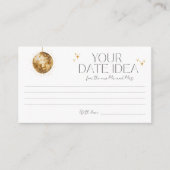 Carte D'accompagnement Retro Disco Party Date Nuit Idée (Devant)