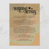 Carte D'accompagnement Retro Earthtone Stripes Moderne Détails du Mariage (Devant)