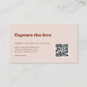 Carte D'accompagnement Retro élégant Peach Pink Mariage Capture l'amour (Devant)