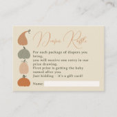 Carte D'accompagnement Retro Fall chic Citrouille Baby shower Déchets Raf (Devant)