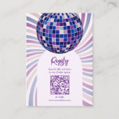 Carte D'accompagnement Retro Groovy Disco Bridal Shower Registry QR code (Devant)