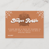 Carte D'accompagnement Retro Halloween Diaper Raffin Insertion (Devant)