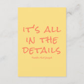 Carte D'accompagnement Retro Hand Written Pastel Colorful Wedding Details (Dos)