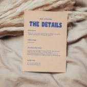 Carte D'accompagnement Retro Modern Bold Typographie Mariage Détails