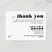 Carte D'accompagnement Retro Moderne Chic Bijouterie Merci (Dos)