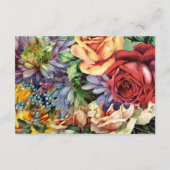 Carte D'accompagnement Retro Moderne Mariage Floral Instructions Insertio (Dos)