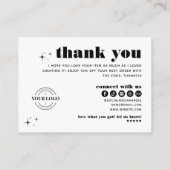 Carte D'accompagnement Retro Moderne Soin Bijoux Merci Logo Entreprise (Dos)