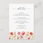 Carte D'accompagnement Retro Pastel Pink Boho Fleur sauvage Détails sur l (Devant)