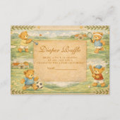 Carte D'accompagnement Retro Playground Teddy Bears Diapper Raffle (Devant)