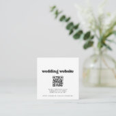 Carte D'accompagnement Retro Qr Code Mariage photo (Debout devant)