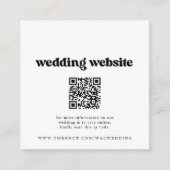 Carte D'accompagnement Retro Qr Code Mariage photo (Devant)