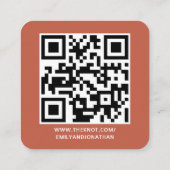 Carte D'accompagnement Rétro rose et Terracotta mariage RSVP Qr Code (Dos)