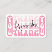 Carte D'accompagnement Rétro Rose moderne Merci d'entreprise Remise (Devant)