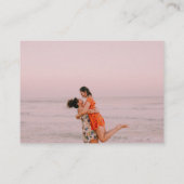 Carte D'accompagnement Retro Script & Photo personnalisée QR Code Mariage (Dos)