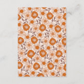 Carte D'accompagnement Retro Seventies Boho Détails du Mariage (Dos)