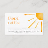 Carte D'accompagnement Retro Sun Summer Diaper Raffle (Devant)