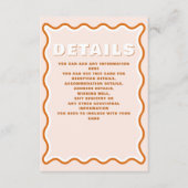 Carte D'accompagnement Retro Super Squiggle Wavy Terracotta Mariage (Devant)
