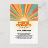 Carte D'accompagnement Retro Voici Le Baby shower Fils (Devant)