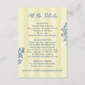 Carte D'accompagnement Retro whimsical striped beach wedding details  (Devant)