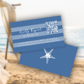 Carte D'accompagnement Retro whimsical summer beach QR code online RSVP