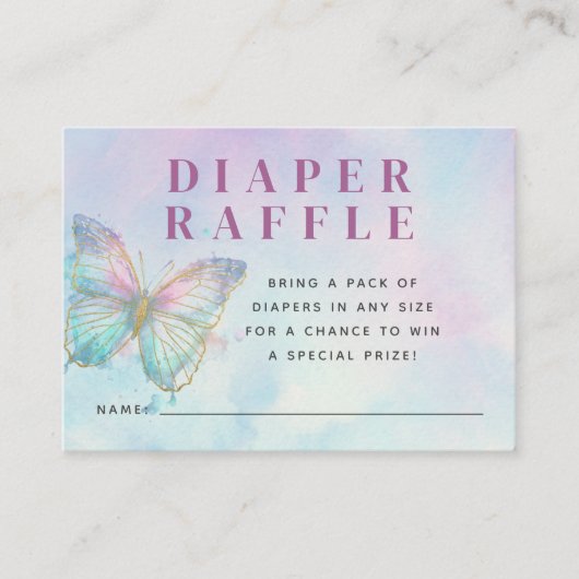 Carte D'accompagnement Rêve Enchantée Papillon Raffle (Devant)