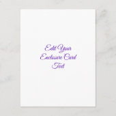 Carte D'accompagnement Rêves arc-en-ciel violet 3D, Alien (Dos)