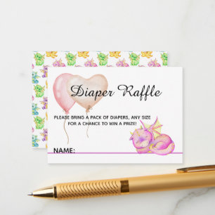 Carte D'accompagnement Rêves de dragons à la baisse - Boîtier de Baby sho