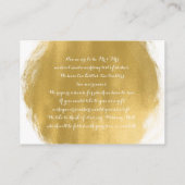 Carte D'accompagnement Revêtement de peinture dorée (Dos)