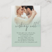 Carte D'accompagnement Revêtement photo moderne Mariage Sage Wishing well (Devant)