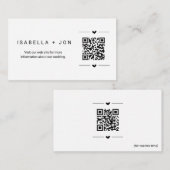 Carte D'accompagnement Rick Roll Invités w-Mariage Website QR Code Prank (Devant / Derrière)