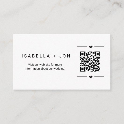 Carte D'accompagnement Rick Roll Invités w-Mariage Website QR Code Prank (Devant)